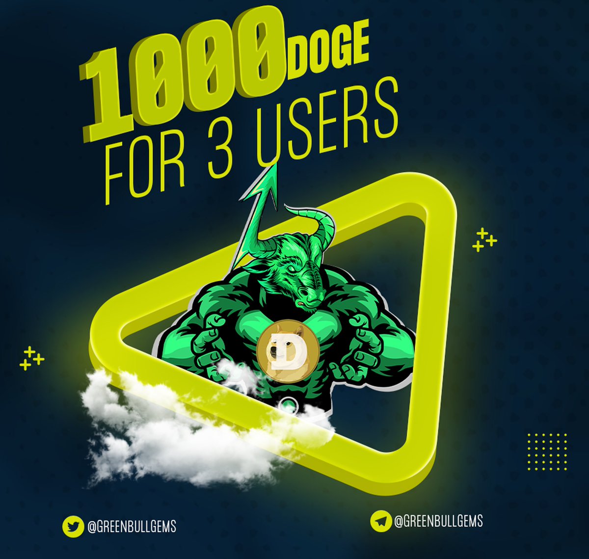 GreenBullGems's tweet photo. 1000 $DOGE #Giveaways  in ⏰24h 
✅LIKE + RT + FOLLOW
✅Tag 3 Friend
✅ Drop your Wallet address 👇 https://t.co/qRUXywvKdA