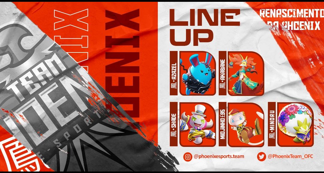 Tanka essa line-up que veio pra incomodar e dar problema aos adversários!!!
Apresento a vocês, nossa lane que está nos representando na Copa DU.

**RUMO A GLÓRIA**

#GOPhoenix
#TeamPhoenixeSports 
#TeamPhoenix 
#PokémonUnite
#PokémonUniteBrasil