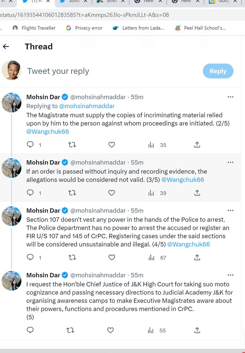 Wangchuk66's tweet image. SAD TO SEE LADAKH UT HAS BECOME 
AN ANDHER NAGRI...
a banana republic..sorry a banana UT.
Thanks to social media, I got in touch with experienced legal expert/journalist @mohsinahmaddar and here is his take on the bond while citing precedences. A MUST READ
@AmitShah
@narendramodi