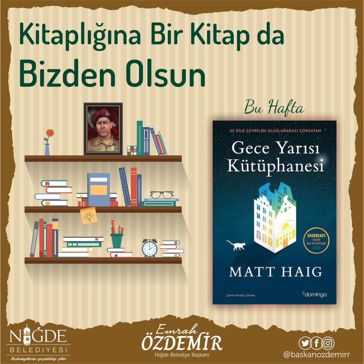ÇOK BEKLENEN 📚 
Çekiliş Vakti Geldi Dostlar 🎁 

Kitaplığınızda bir kitap da bizden olsun 🎉

Daha çok okuyalım diye, 
“Matt Haig - Gece Yarısı Kütüphanesi” kitabını 🔟 dostumuza hediye ediyoruz 😎

Hesabımızı takip edip bu tweeti Rt yapmanız yeterli ✅