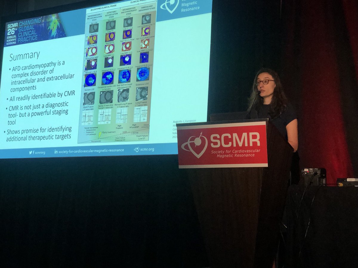 Outstanding talk by ⁦@Reidmeanna⁩ in Fabry Disease and the role of CMR in diagnosis and management #SCMR23 #whyCMR