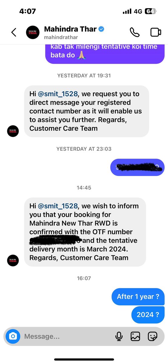 smit5339's tweet photo. @sandy_ride @Mahindra_Thar @anandmahindra @Mahindra_Auto Mere ko same reply mila hein 😔 https://t.co/STvhjt19RE