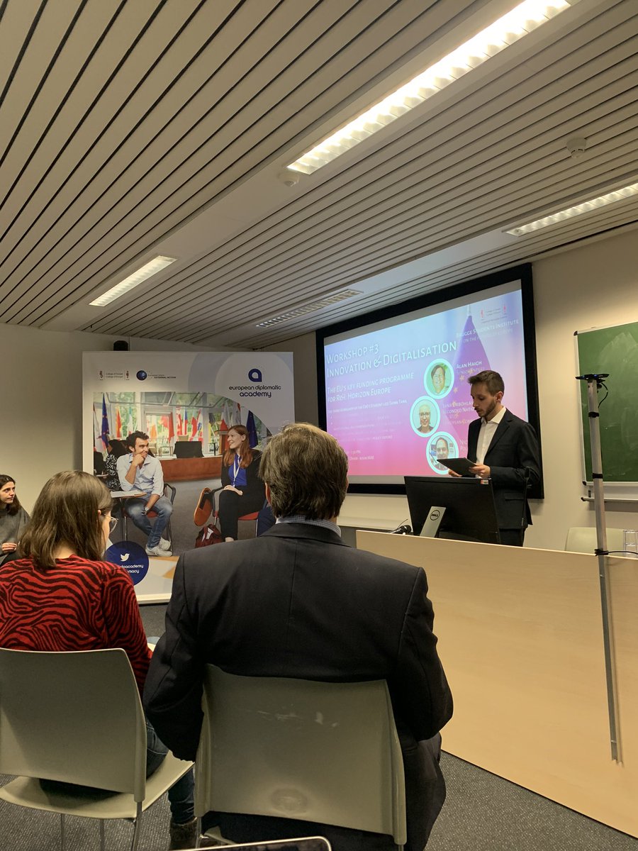 BRIEF_coe's tweet photo. Our third workshop just started at @collegeofeurope, our #Innovation Rapporteur @marco_zeppi presents our methodology and our policy experts to our Workshop Participants https://t.co/LAJdkivtBS
