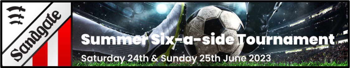 Tournament 23 - 24th &amp; 25th June 2023. sandgatefc.co.uk/club-tournamen…