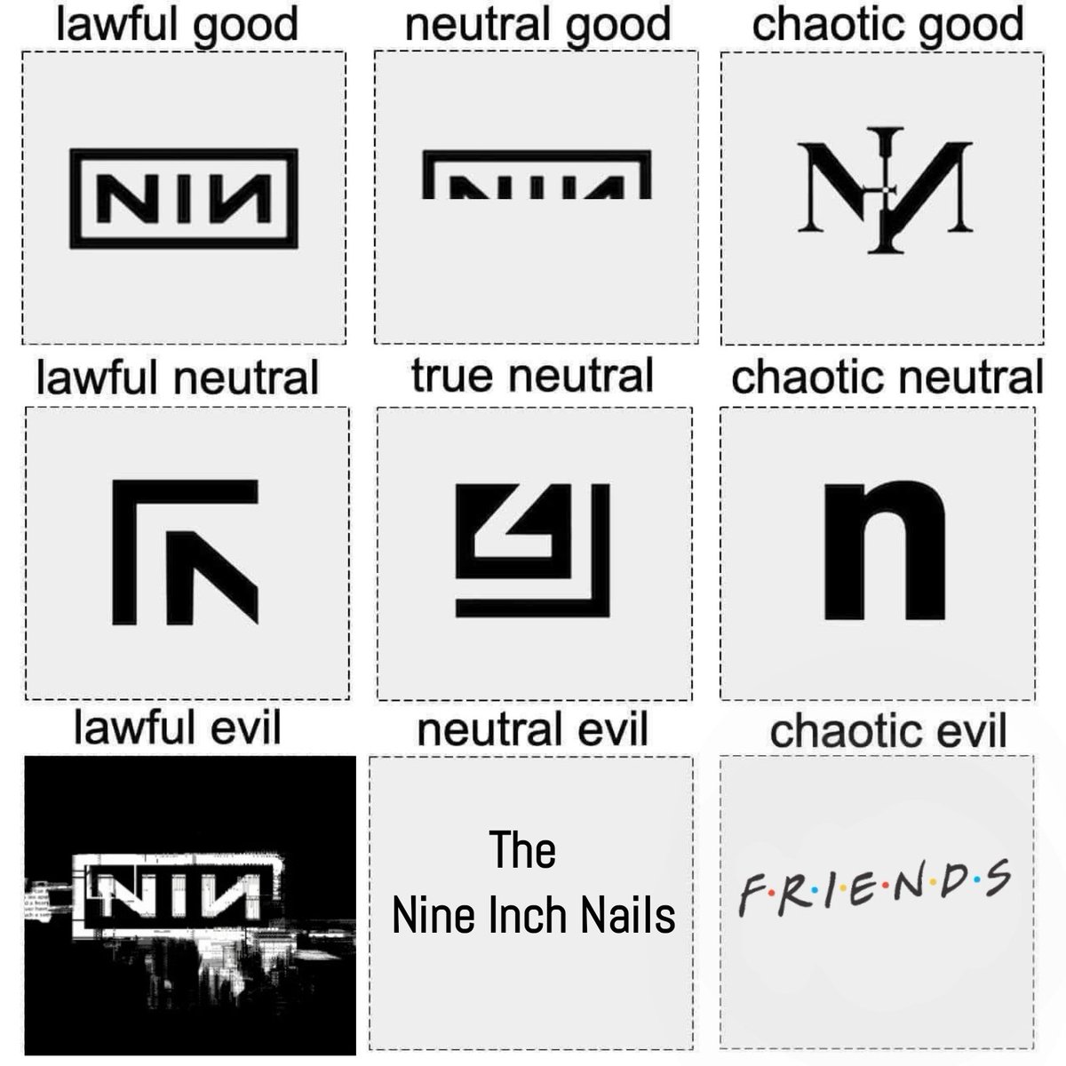 The Nine Inch Nails logo sure has changed a lot over the years., image size:1200x1200