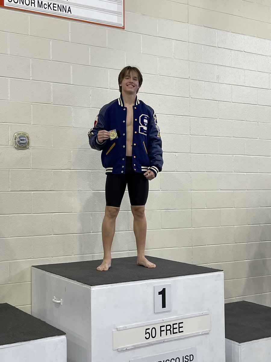⁦<a href="/SunnyvaleISD/">Sunnyvale ISD</a>⁩ ⁦<a href="/SVRaiderBooster/">SHS Raider Booster</a>⁩ Jace Mangrum took GOLD in the 50 Freestyle and advances to the State Swim Competition!!