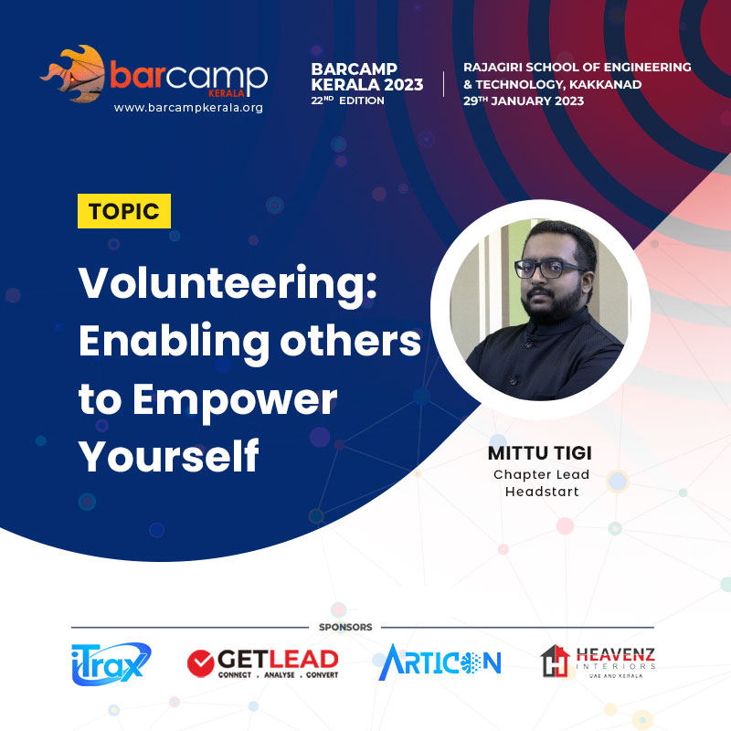 The easiest way to empower yourself is by enabling others. 

Its a privilege to share the story and learnings at #Barcamp #Kerala tomorrow (29th Jan)

Reg: barcampkerala.org

Watch Live: fb.me/e/5Atii89bO

#volunteering #volunteer #Enablers #entrepreneurship #startups