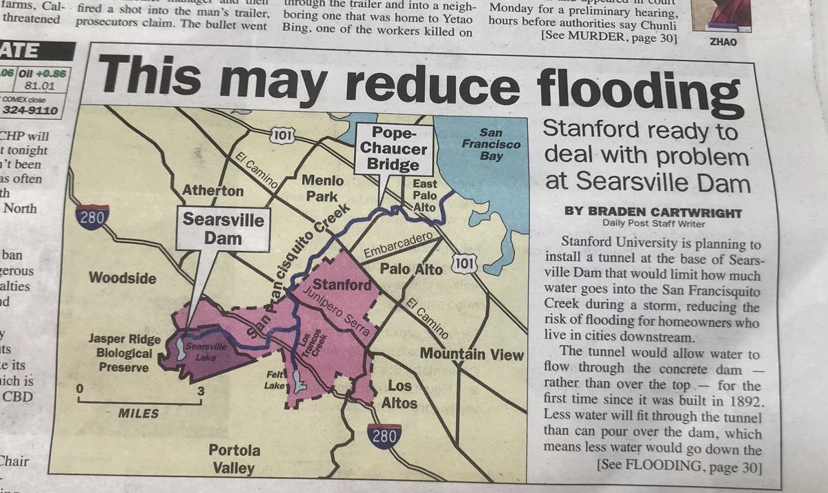 “This has been studied for decades but there is no will nor personal investment to come to a solution”, some skeptical words of a local resident. The ⁦<a href="/cityofpaloalto/">City of Palo Alto</a>⁩ and #Stanford seem to forget that there is no #ClimateAction until the shovel goes into the ground.