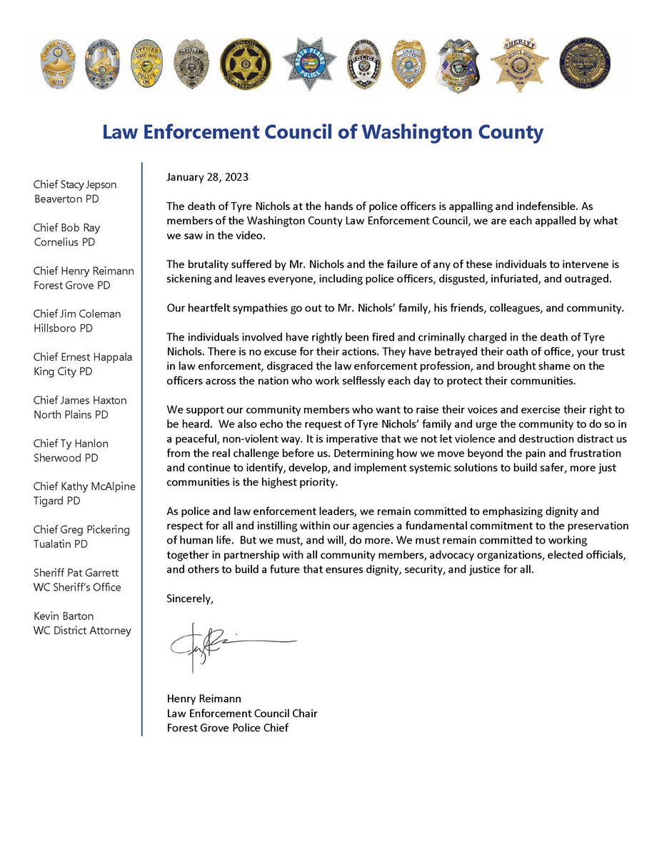 Washington County Sheriff’s Office (Oregon) tweet media