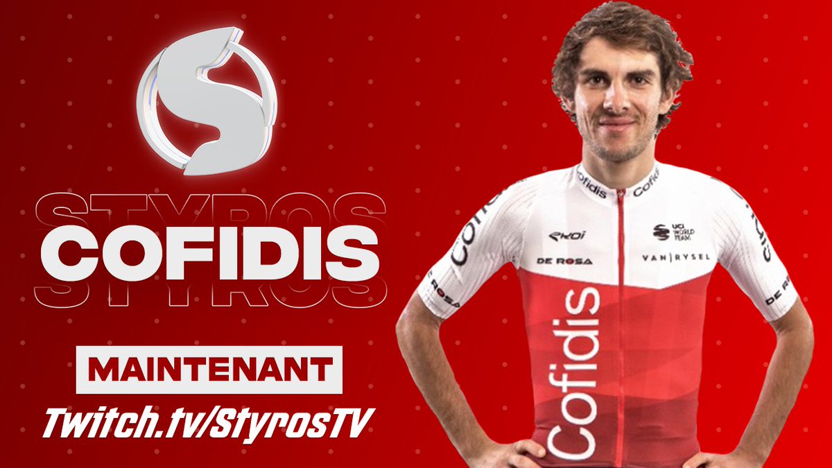 StyrosTV's tweet photo. Le petit plaisir de ce samedi, place à Cofidis 🔴
 
Au programme:
Critérium du Dauphiné 🇫🇷
Votre amour pour Wilco qui explose 📈
 
C'est maintenant
➡️ https://t.co/4ozaAl55DC ⬅️ https://t.co/3NJEltsjxN