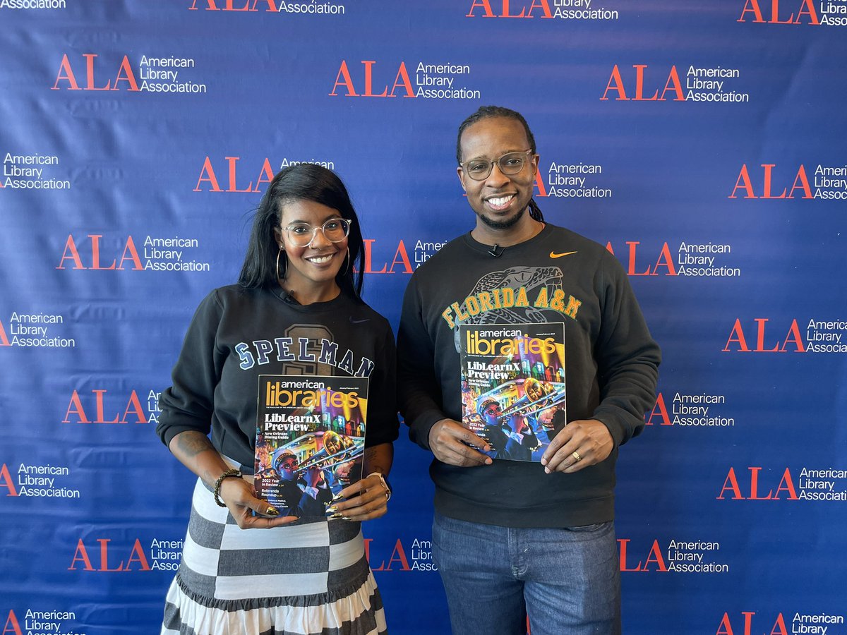 amlibraries's tweet photo. We caught up with Nic Stone and @DrIbram — authors of “How to Be a (Young) Antiracist” — after their Opening Session talk at #LibLearnX23 https://t.co/gKFQcmhRYT