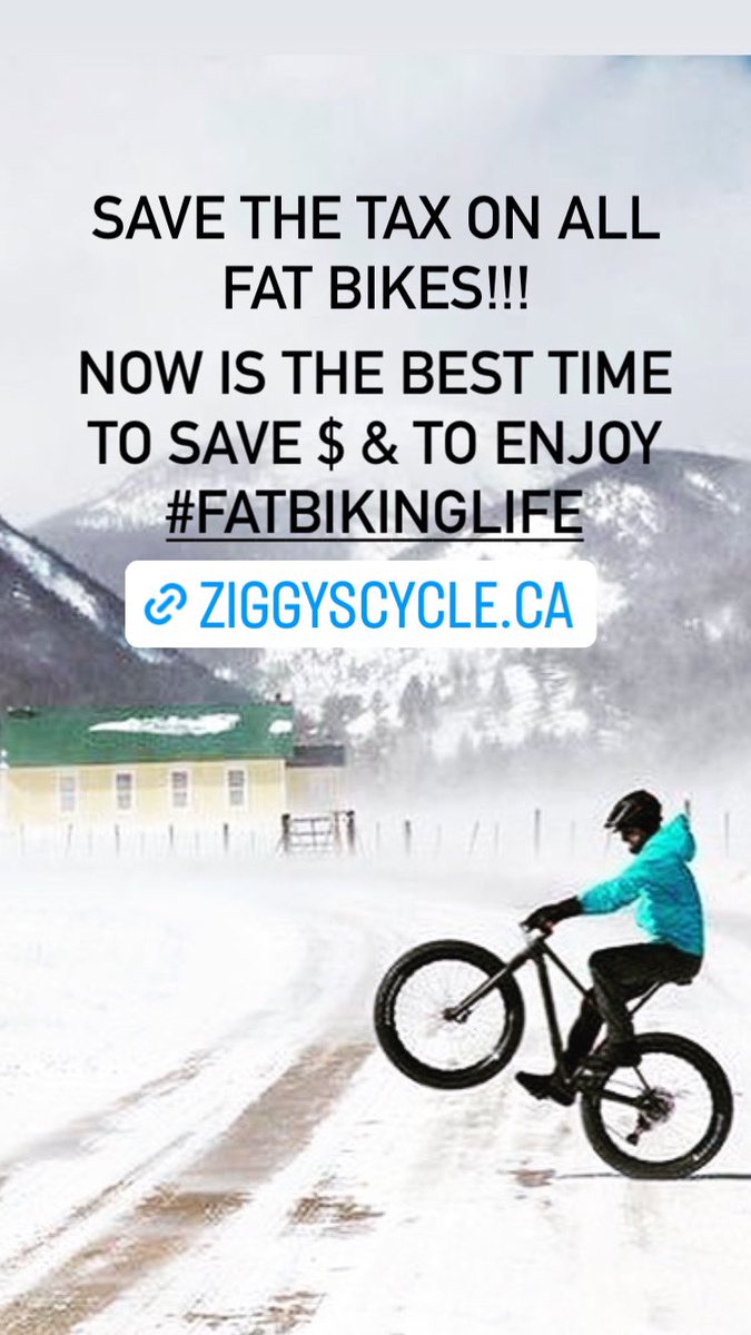 ZiggysCycleKW's tweet photo. Happy Global Fat Bike Day π΅π»ββοΈ
#happyglobalfatbikeday
#fatbikes
#fatbikelife
#fatbiking
#fatbikingfun
#winterfun https://t.co/9Z7SvgM9Py