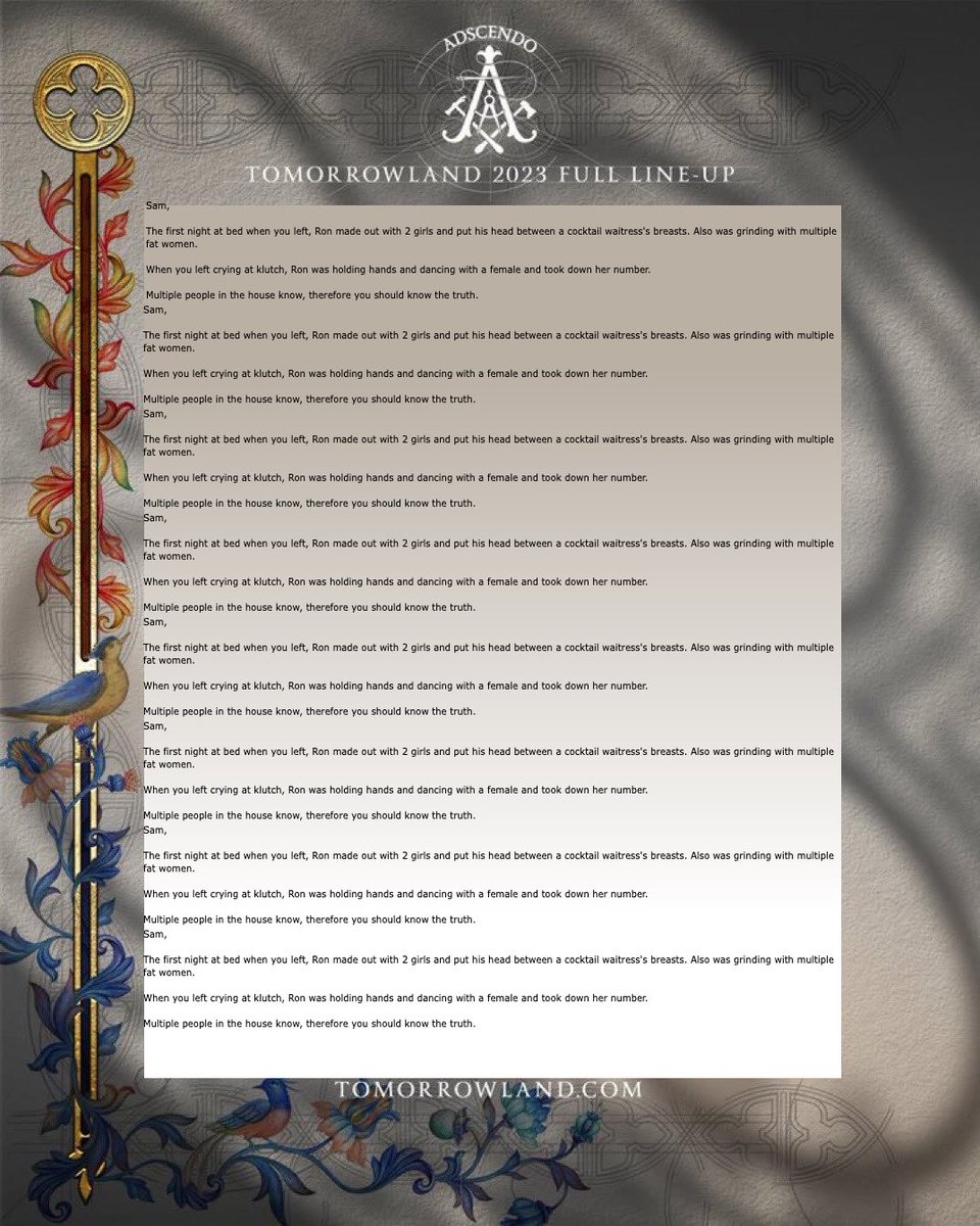 RAVENSCOON's tweet photo. wow!!!! who read the tomorrowworld lineup?! this is insane https://t.co/ZhpMFpFSrK