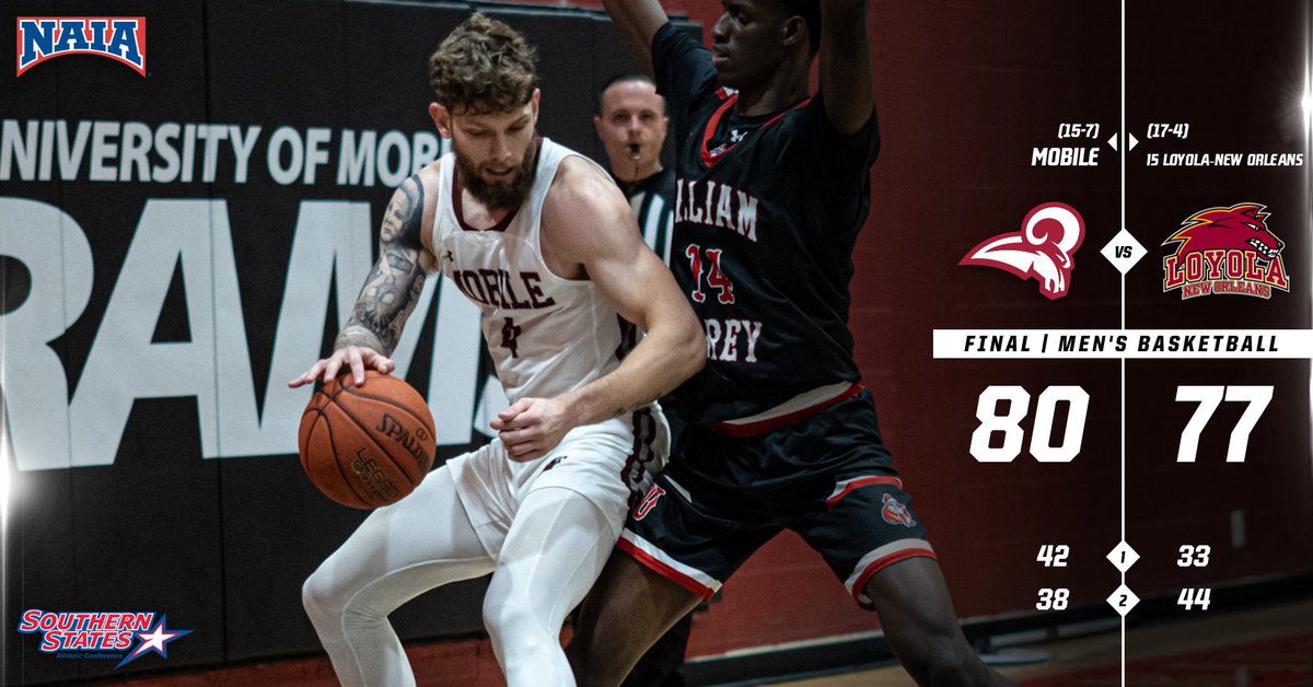 MBB 🏀 | UPSET COMPLETE! 

Rams down the defending <a href="/NAIA/">NAIA</a> Men’s Basketball National Champions in Loyola this afternoon on the Wolf Pack’s home court!

#Rammit