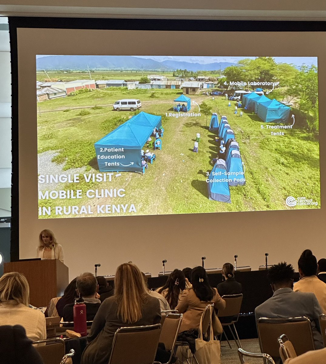 LAGlobalHealth's tweet photo. WHO has called on the global community to eliminate cervical cancer by 2030. 

Dr. Patricia Gordon urges attendees at #LAGHC2023 to focus on solutions that offer HPV testing in hard coverage areas, and ensuring to rectify the disruption in HPV testing COVID-19 caused. https://t.co/iCcn2lonWv