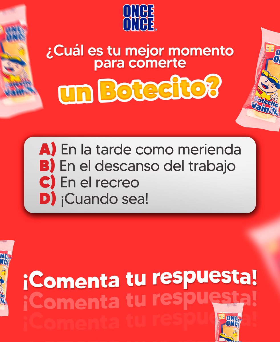 onceonceven's tweet photo. Coméntanos tu momento exacto y preferido para disfrutar de un delicioso Botecito Once Once. 😋
#TuDulceCompañía #Venezuela #Bizcochos #Cremita https://t.co/3jLmJ2iQwf
