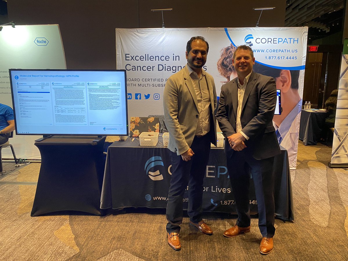 CorePath's tweet image. Thank you M. Siddique Khurram, MD, President of @PakAmPathSoc, for stopping by our booth!

We appreciate everyone who visited and met with our team. Thank you for making #TSP2023AM a success!

#hemepath #hematopathology #NGS #flowcytometry #pathtwitter #medtwitter #pakpath #TSP