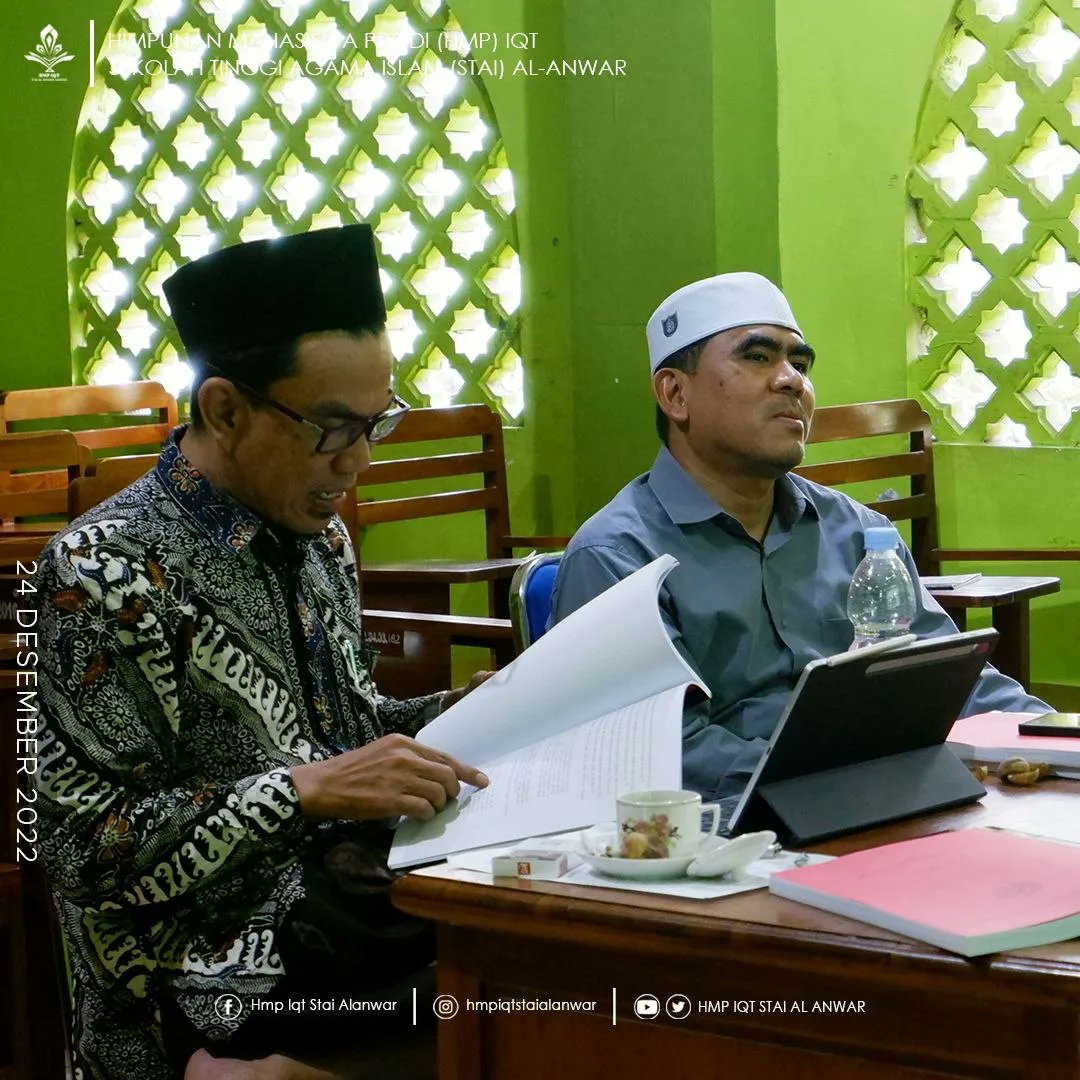 IqtHmp's tweet photo. Sidang Munaqasah Prodi Ilmu Qur'an Dan Tafsir (IQT) STAI AL-ANWAR
.
.
.
Jangan Lupa Follow &amp; Like
@IqtHmp
----------------------
#hmpiqtstaialanwar
#staialanwar https://t.co/jmXynpxGLx