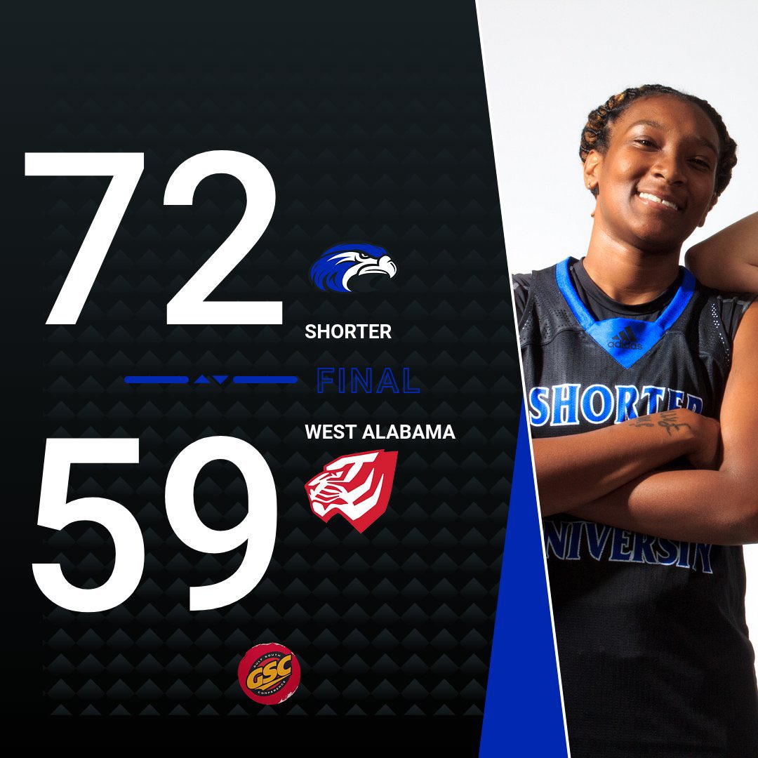 Shorter_WBB's tweet photo. Four score in double digits in the win against West Alabama. 
Derrica McCall 16pts 4ast
Keyra Peterson 15pts 11rbs 
Lindsey Hardin 13pts 5rbs
Tiara Lewis 12pts 14rbs https://t.co/w2W2AblBSq