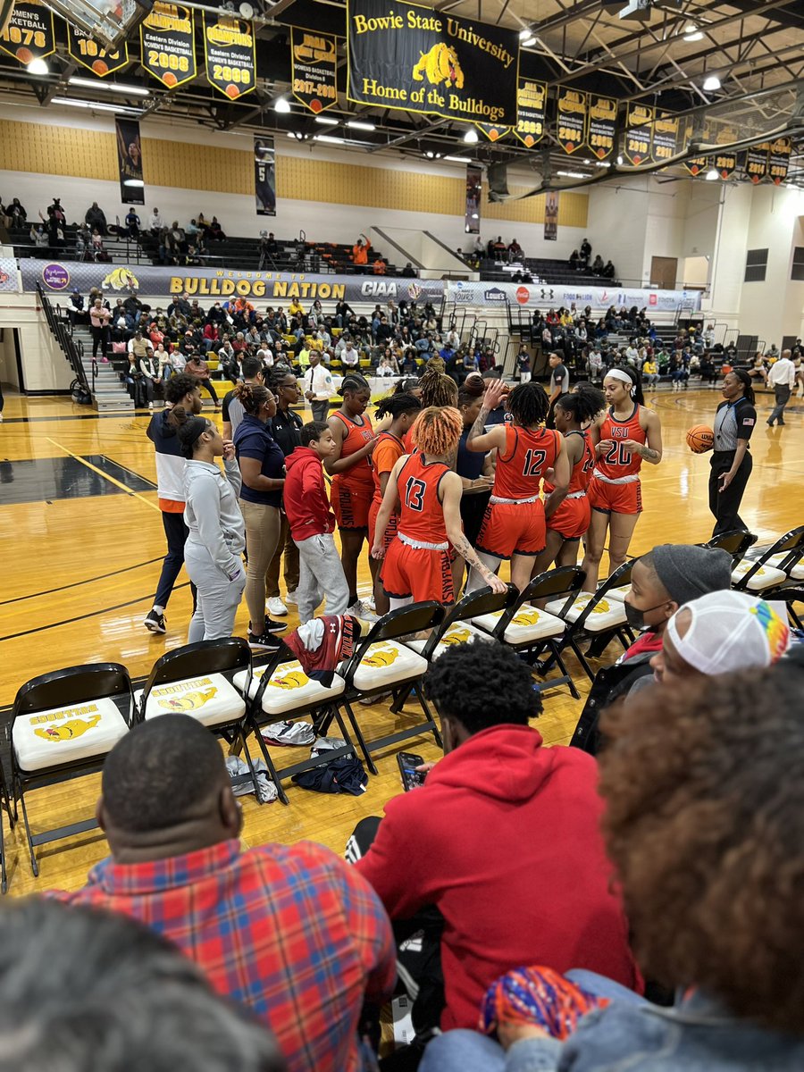 MccallShedrick's tweet photo. We went to Bowie State and we went 1-1… Our Girls lost But our Boys won! Let’s go VSU… #facultyathleticrepresentative #vsubasketball https://t.co/2Tvd3Voc6f