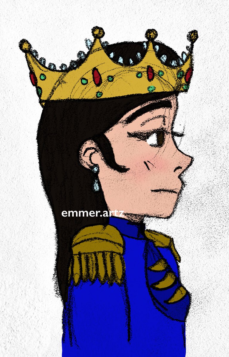 emmerz_artz's tweet photo. Did that poet, soldier and king quiz and didn't think I'll get King until I read it---- I think I need therapy BUT I had to draw myself as Queen and LOVE HOW SHE TURN OUT!!! #poetsoldierking #drawingchallenge https://t.co/hYU3t4QIK4