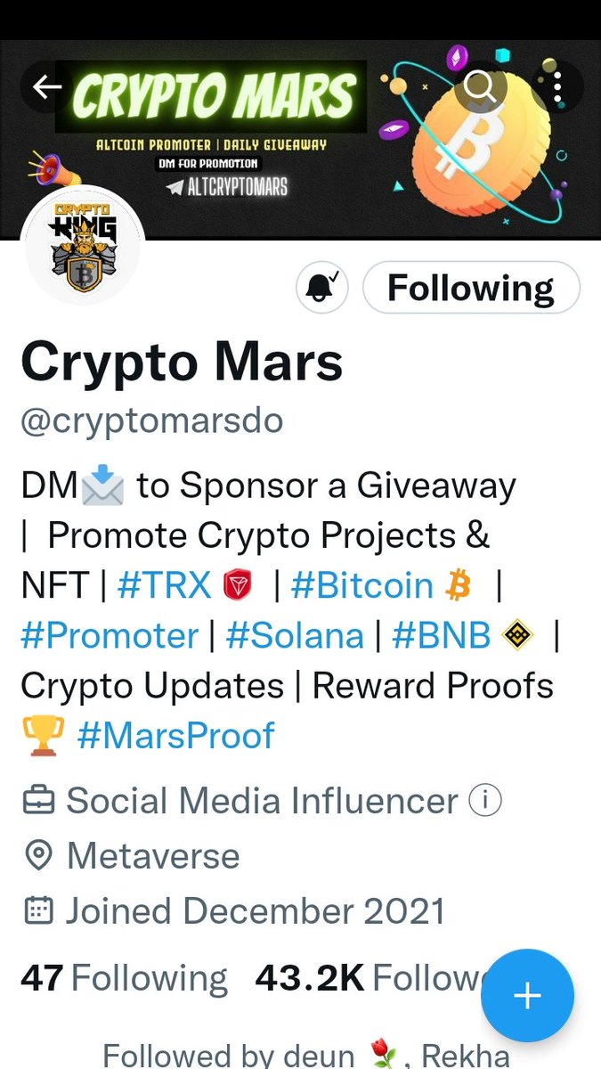 coricksrosita's tweet photo. @cryptomarsdo Done https://t.co/3NNWL6nb5s