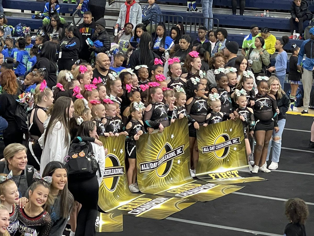 Molly_Capps's tweet photo. Proud of these three today. Especially proud of my Jack who repeatedly asked “Why are they all SO LOUD?” and told everyone “y’all need to take like a half time or something. Anybody got a ball?”😆💗 #GrandChamps #cheermom #support #encourage #seethegood #lifeskills #CappsFamily https://t.co/R3tzheZG96