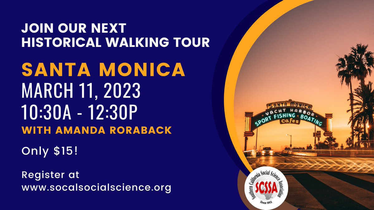 Thank you to everyone who joined us for our walking tour of Downtown LA today! It was a beautiful morning. #sschat #caedchat

Join us for our next event on March 11th in Santa Monica. Register at socalsocialscience.org