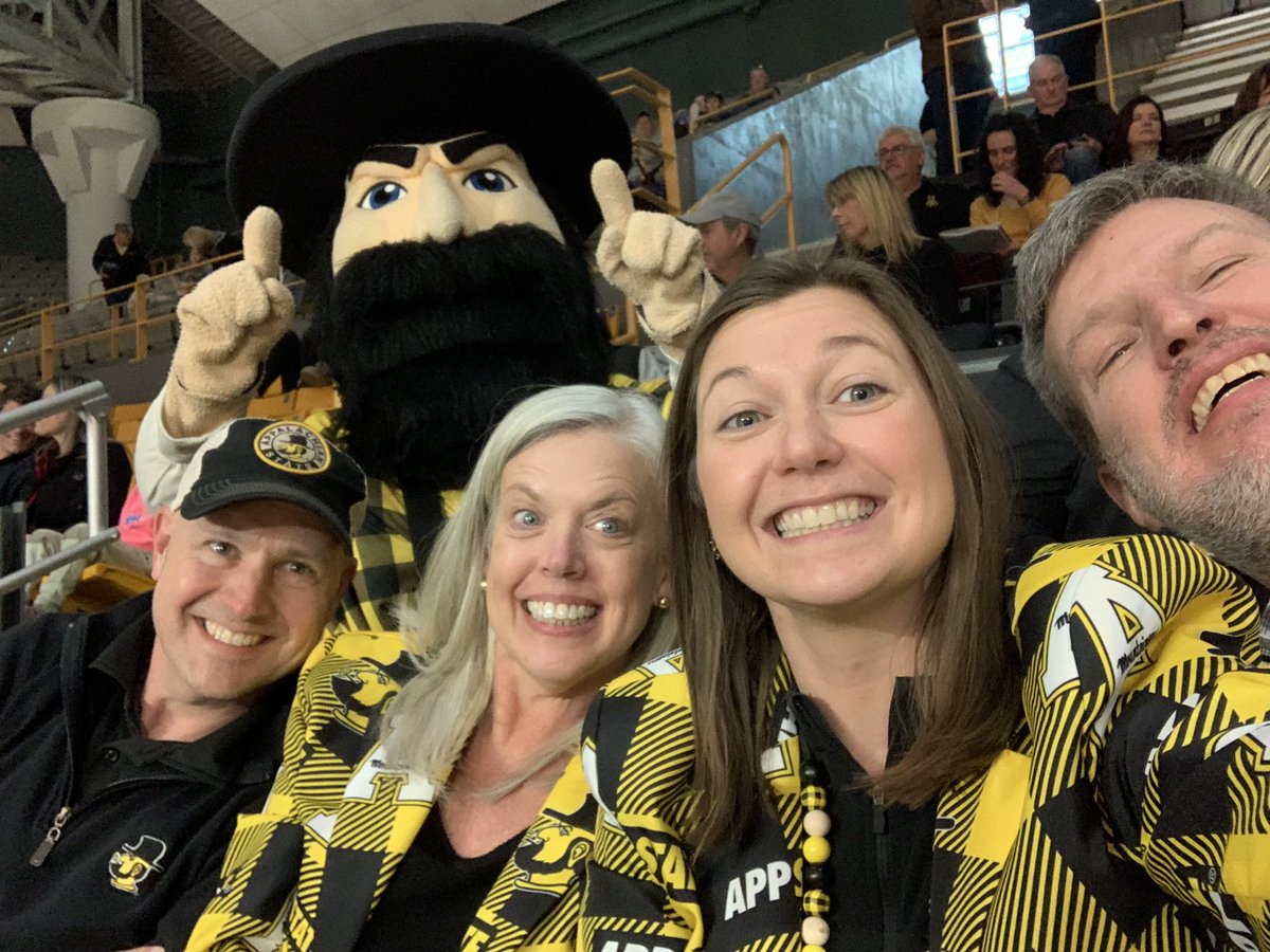 Black and Gold Blazers, Yosef, and App State Basketball - Saturdays don’t get much better than this! 💛 #TakeTheStairs #PoundTheStone #Win(neer)sWin