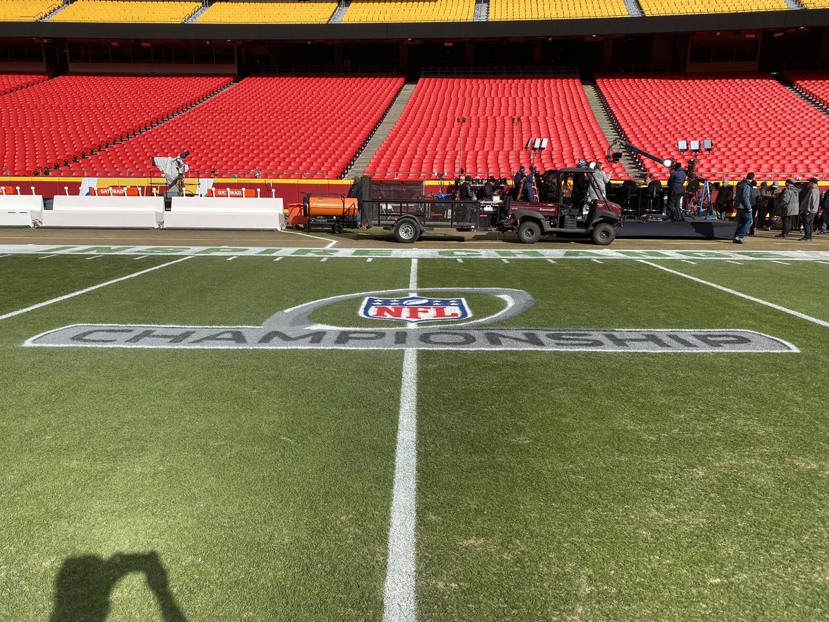 AWick5's tweet photo. About 25 hours out from hosting our 5th AFC Championship game.
#Arrowhead #ChiefsKingdom #GEHAfield #AFCchampionship https://t.co/jZqn6bNVxj
