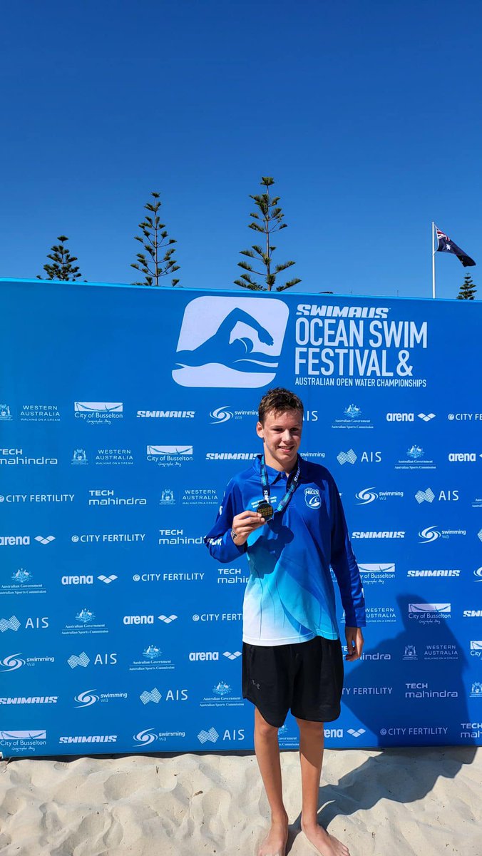 5️⃣K all the way in Busselton🏊‍♀️ Congratulations to our NSW medalists from Day 3 at the 2023 Australian Open Water Champs
Men's
Open
🥉 Kai Edwards (Carlile)
19yrs
🥉 Euan Liney (Knox Pymble)
16yrs
🥇 Daniel Carter (The Hills)
Multi Class
🥉 Johan Briedenhann (Revesby Workers)