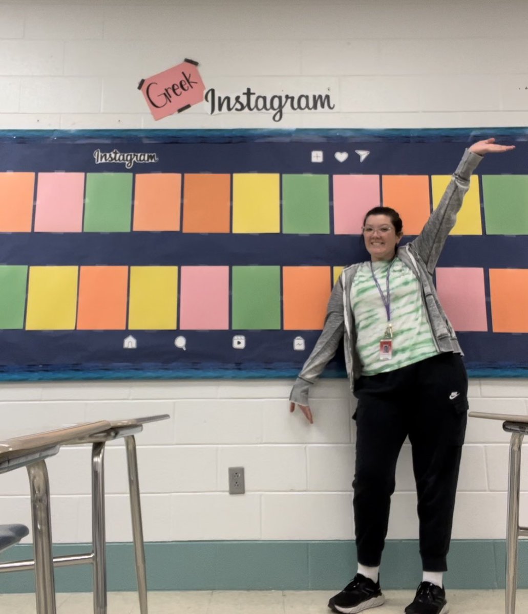 I came into school today to make the room a little more “me”. Super excited about our Greek Instagram project my 7th period will be starting on Monday! <a href="/BGJHS/">Bowling Green Jr. High School</a> <a href="/WKUCEBS/">WKU CEBS</a> <a href="/CEPTatWKU/">Middle and Secondary Education at WKU</a>