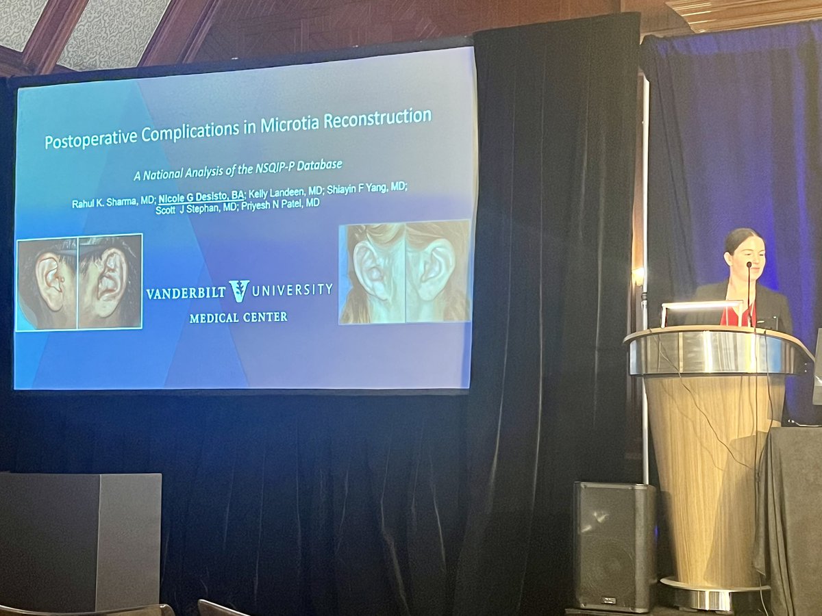 Nicki DeSisto (@nickidesisto) on Twitter photo Had a very fun morning presenting on national microtia reconstruction outcomes! Thank you to my amazing mentors and collaborators <a href="/VanderbiltENT/">VUMC OtolaryngologyâHead and Neck Surgery</a> for allowing me to share our work! <a href="/RahulKSharmaMD/">Rahul K. Sharma, MD</a> @kclandeenmd <a href="/shiyangmd/">Shi Yang, MD</a> <a href="/ScottStephanFPS/">Scott Stephan</a> <a href="/Triological/">The Triological Society</a> Had a very fun morning presenting on national microtia reconstruction outcomes! Thank you to my amazing mentors and collaborators <a href="/VanderbiltENT/">VUMC OtolaryngologyâHead and Neck Surgery</a> for allowing me to share our work! <a href="/RahulKSharmaMD/">Rahul K. Sharma, MD</a> @kclandeenmd <a href="/shiyangmd/">Shi Yang, MD</a> <a href="/ScottStephanFPS/">Scott Stephan</a> <a href="/Triological/">The Triological Society</a>