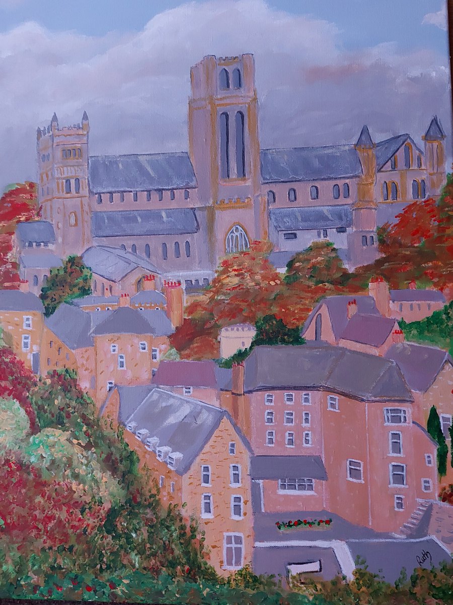 DURHAM CATHEDRAL
A different  view      Acrylic 70cm x50cm