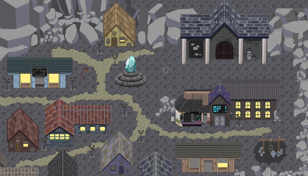 SillySealStudio's tweet photo. The underground city is finally finished!!! 

#pixelart #pixelartist #indiedev #indiegame https://t.co/SlpcEEoCPv