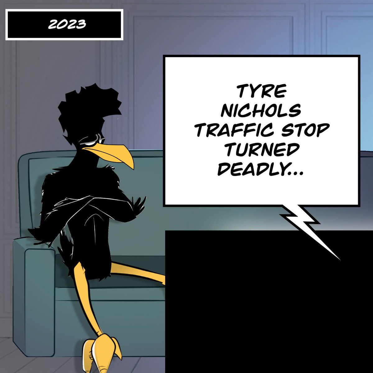 stand_upcomics's tweet photo. …Midway across the river, the scorpion stings the frog anyway, dooming them both. The dying frog asks the scorpion why it stung despite knowing the consequence, to which the scorpion replies: "I am sorry, but I couldn't resist the urge. It's in my nature." #TyreNichols https://t.co/Sl5qTFAifu