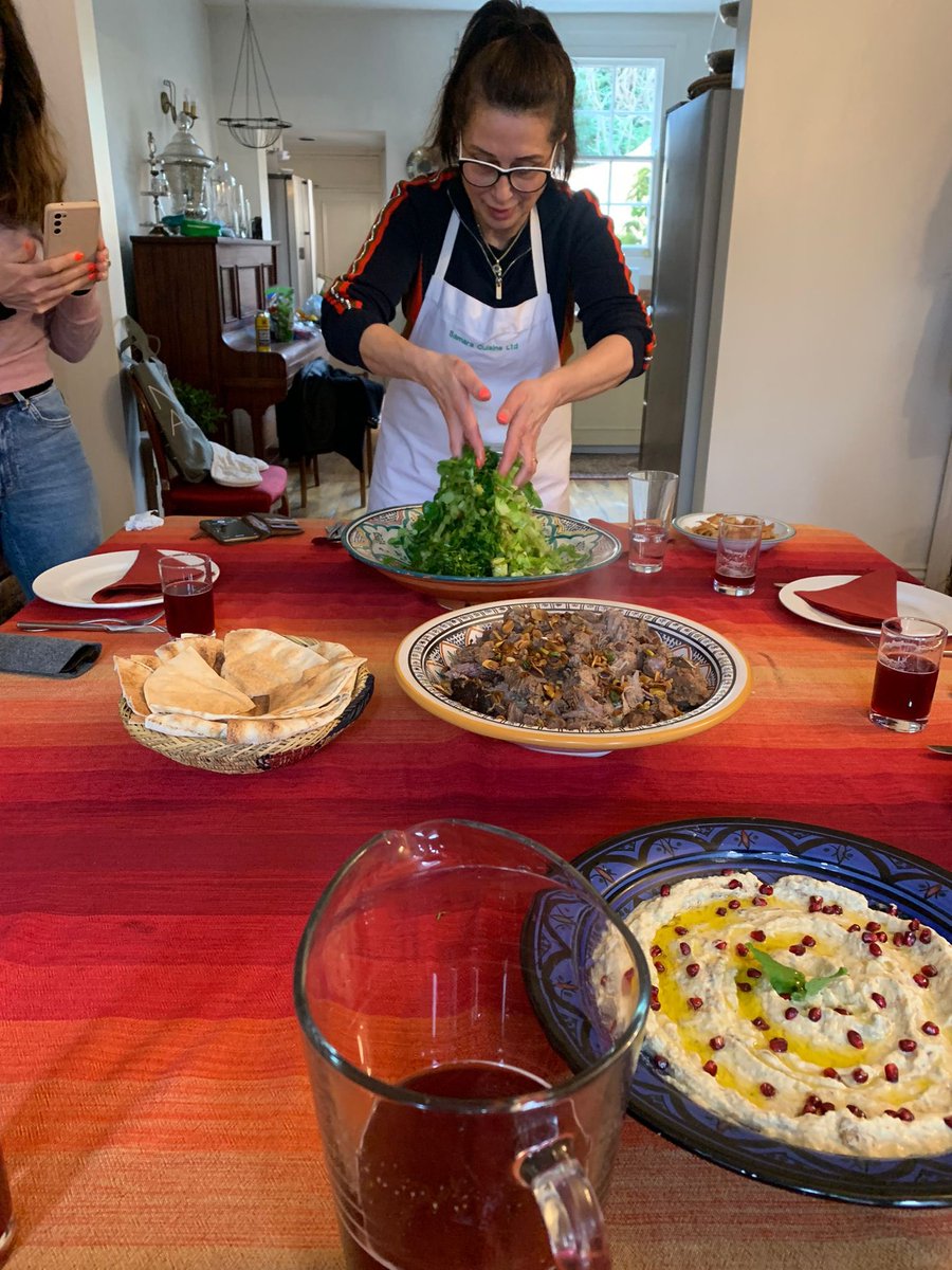 samaracuisine's tweet image. Another fun &amp;amp; satisfying cooking class. Without my lovely customers I would never be able to run this business. I meet so many lovely people from all over the world and many become friends. Today we went through one of the most popular menus #fattoush #babaghanouj #lamb #rice