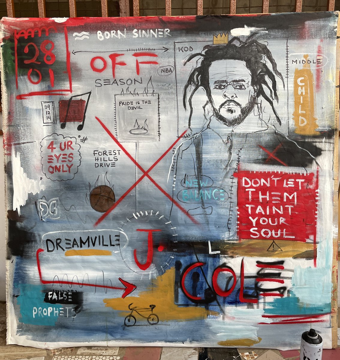phaces_god's tweet photo. My new painting 🖼️ 
28/01/1985
@JColeNC @Dreamville 
Happy birthday! https://t.co/eHhqZ1XZNw