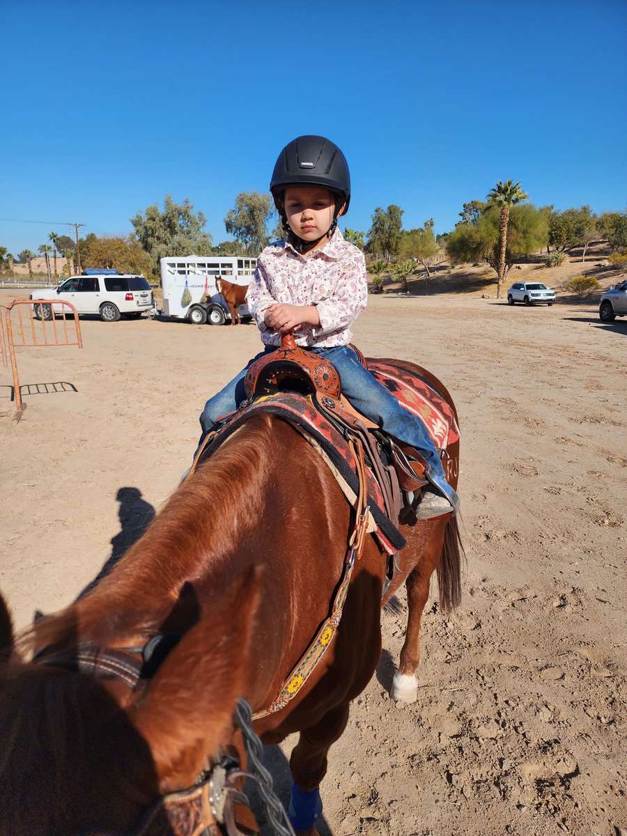 Booty getting ready to ride Levi