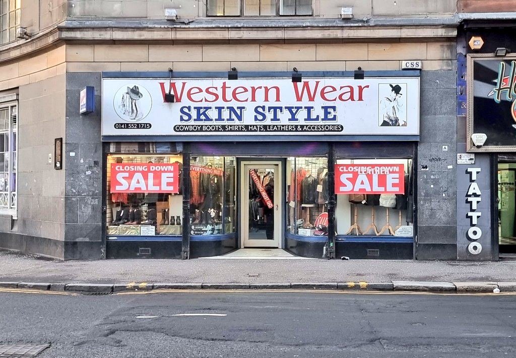 PastGlasgow's tweet image. This place seems to have been around forever. After nearly 40 years, Amin Azam's cowboy boot and Stetson emporium on High Street is closing down. There'll be a minute's silence in the Grand Ole Opry tonight.

glasgowtimes.co.uk/news/23282048.…