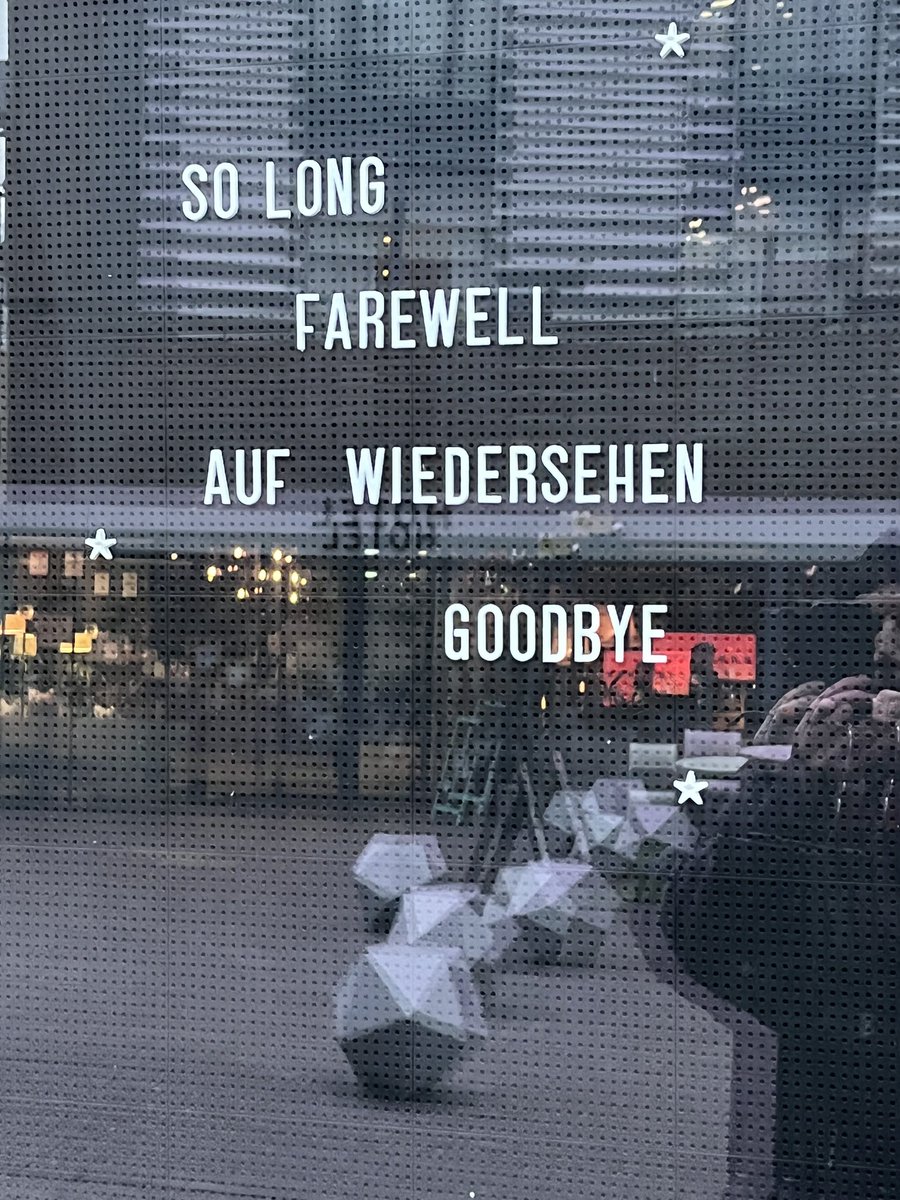 @se1 ⁦@kino_bermondsey⁩ Some v sad words in window of Kino today - but I am still trying to make this au revoir & auf wiedersehen and not goodbye. Will update next week.