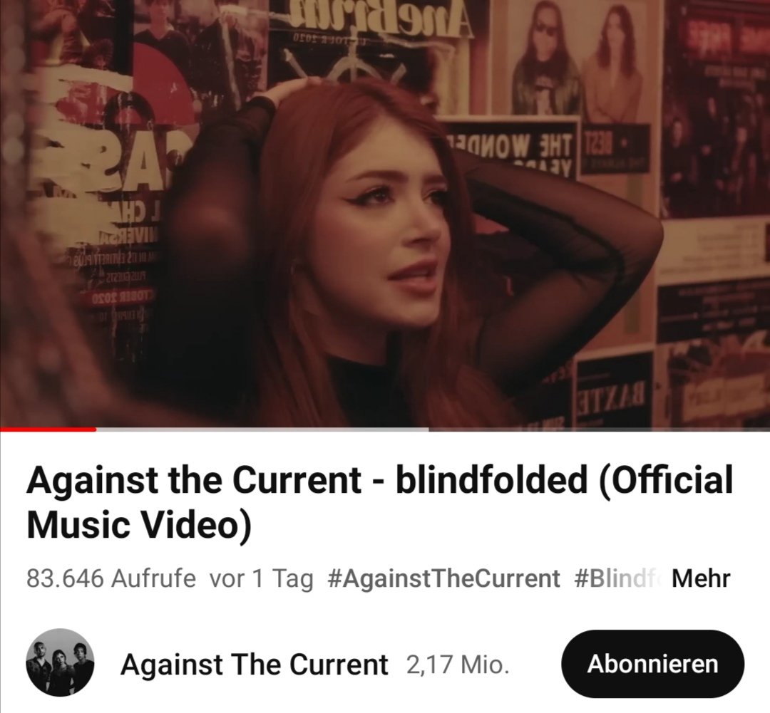 ATCFAM4EVER's tweet photo. #BlindfoldedMV is out now. You got over 83 K views in 24 hours. Congratulations
@ATC_BAND @ChrissyCostanza @DanielGow @WillFerri
You can see three screenshots of the video. π
The new ATC area started. Now they go on tour, the #Nightmareanddaydreamstourworldtour
#ATCFam #WeAreATC https://t.co/Hpp28utyQv