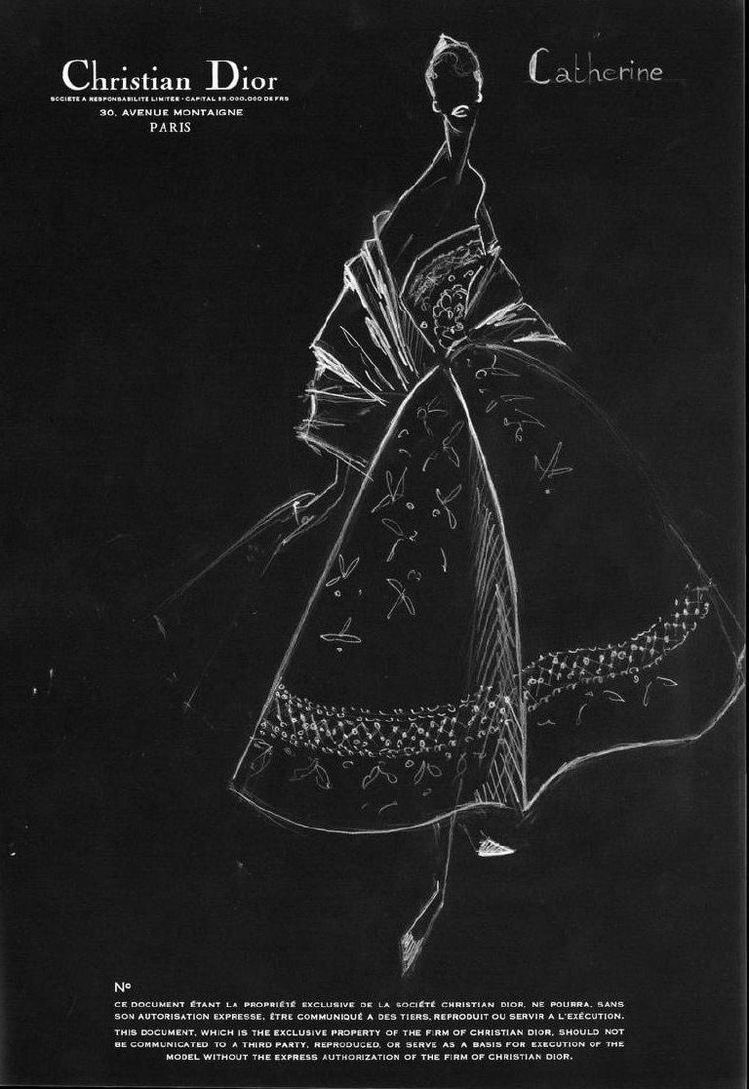 pYSLrada's tweet photo. 40s &amp; 50s Christian Dior design drawings https://t.co/IMobmp2KTL