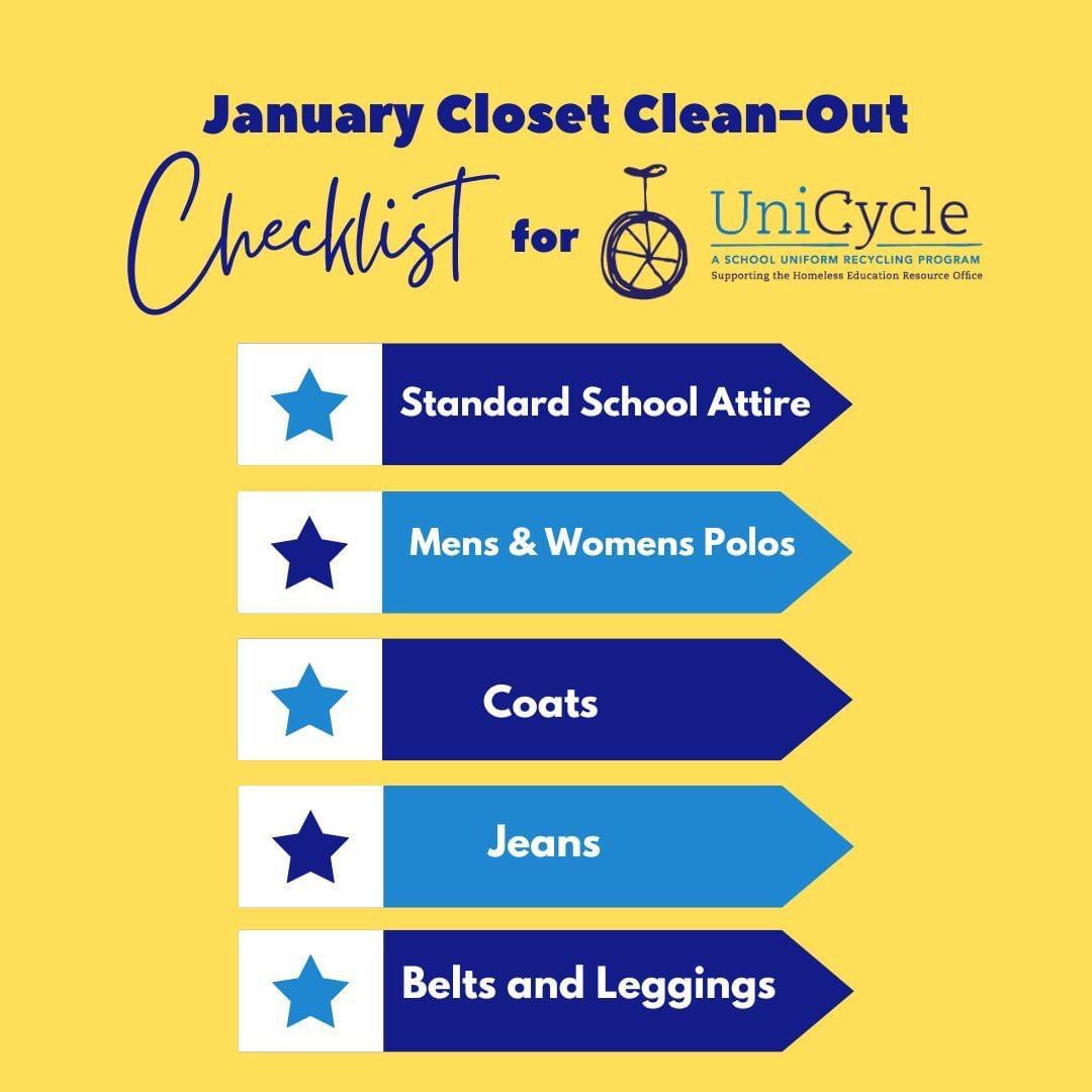 Do you know all of the clothes items you can donate to <a href="/UnicycleNash/">UniCycle Nashville</a> - a local school uniform recycling program?! More than just #SSA! Help us keep our school closet full AND clean out your outgrown items. Anything that we don't use goes to the UniCycle hub. #togetherwegrow