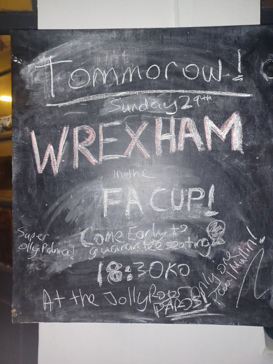 <a href="/VancityReynolds/">Ryan Reynolds</a> <a href="/RMcElhenney/">Rob Mac</a> <a href="/davehilditch/">Dave Hilditch</a> 

Enjoy this wonderful chalkboard all the way from Paros, Greece. We got mad skills.

Excited for tomorrow.

Fucking nail em <a href="/Wrexham_AFC/">Wrexham AFC</a>