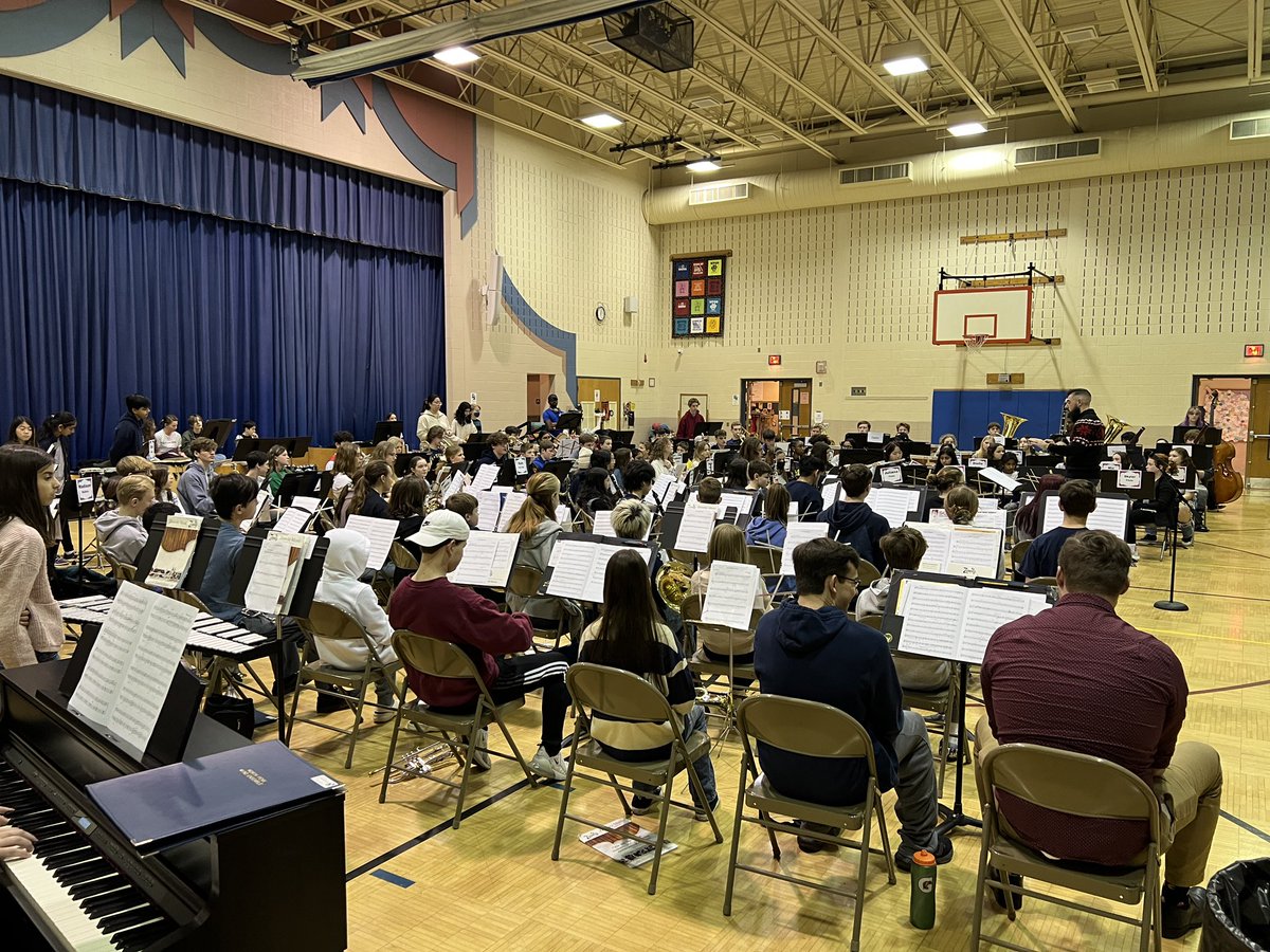Love it when the NPHS Wind Ensemble joins the 6th grade honor band for a day. <a href="/NPSD/">North Penn School District</a>