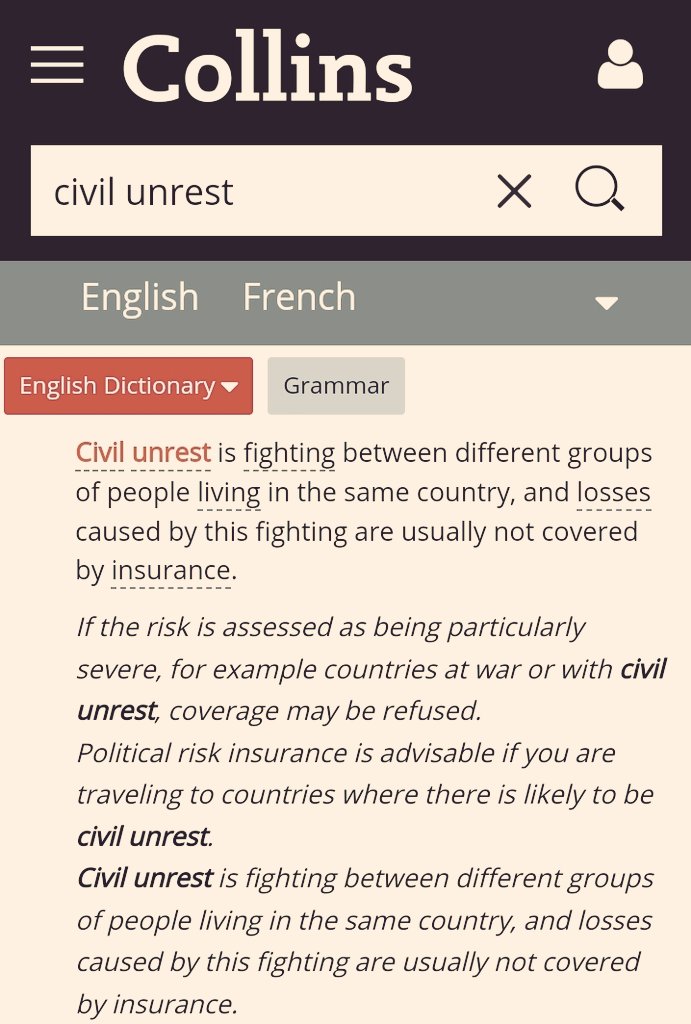 TanzaniaInsight's tweet photo. Dear @KLM when are you going to RETRACT your baseless statement and APOLOGIZE to the people of Tanzania?

Just FYI, this is the actual definition of civil unrest 👇

➡️ Civil unrest is fighting between different groups of people living in the same country

@MinPres @DutchMFA https://t.co/kJE3KfMNrG