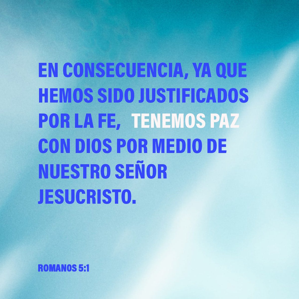 Dios nos ha aceptado porque confiamos en él. Esto lo hizo posible nuestro Señor Jesucristo. Por eso ahora vivimos en paz con Dios.
Romanos 5:1 TLA