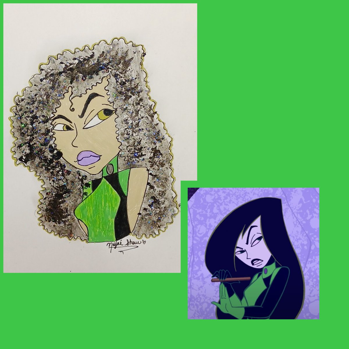 nijaexo's tweet photo. my version of shego.💚🤧 https://t.co/dQo9eaV7YT