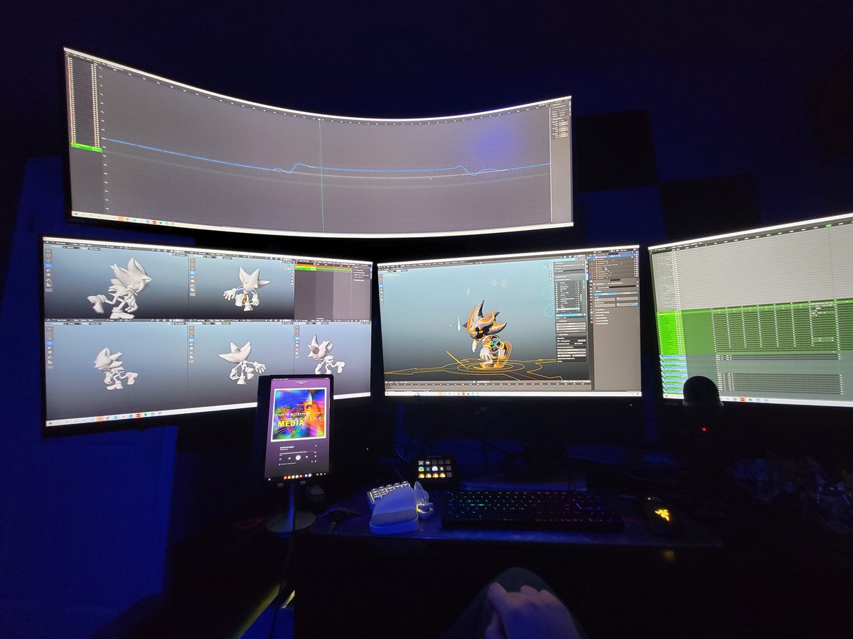 gamescamstudios's tweet photo. RT @shotonne: Hiya! Animator and Rigger for @SonicSimulator here!

Take a look at some behind the scenes for Android Shadow and Nine!

After joining the game 7 months ago, I put a lot of R&amp;D time into making these advanced rigs, which really helps with t… https://t.co/ZVkQQXB0EF